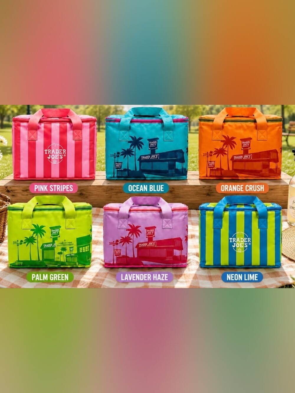 Trader Joe's Mini Insulated Tote Set Of 6